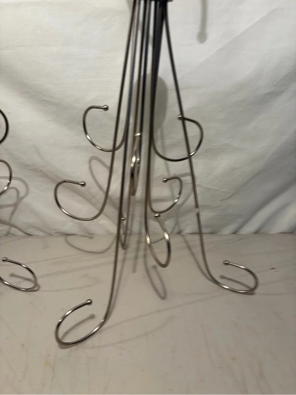 Metal Multi-Hook Hanging belt/Jewelry /clothes Organizer - Silver